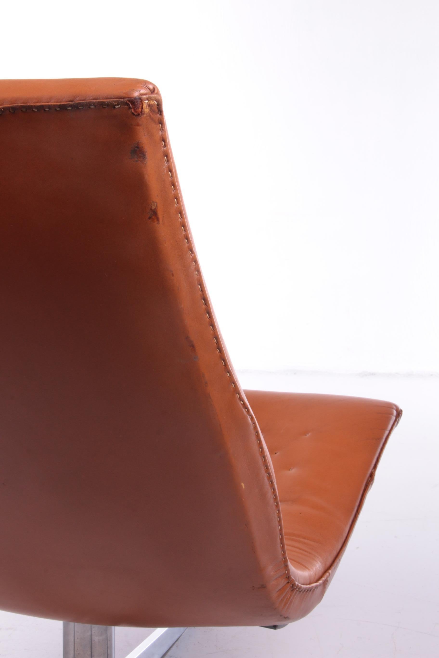 Lounge Chair De Sede Model DS-51 Cognac Color Leather Switzerland For Sale 5