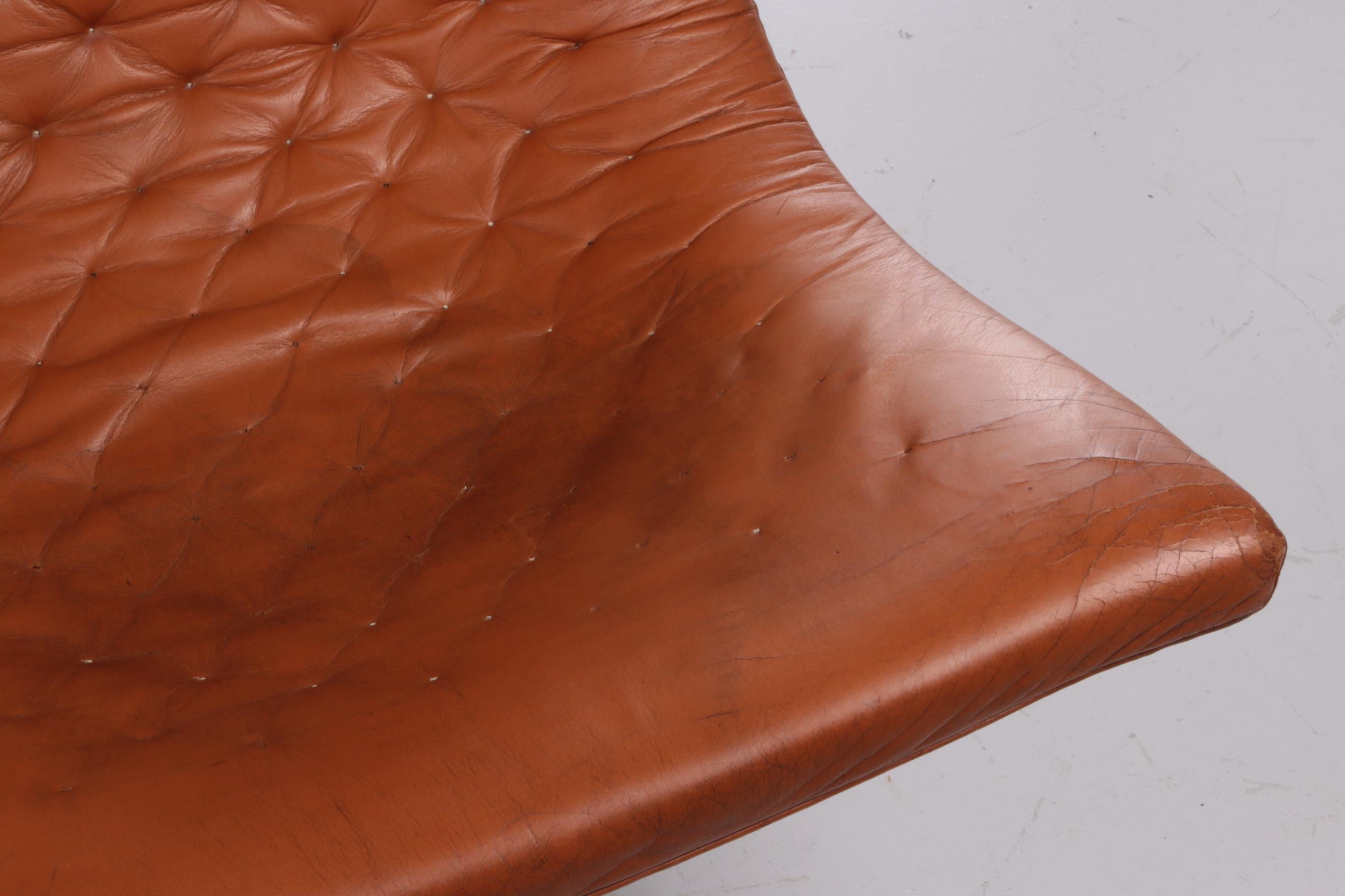 Lounge Chair De Sede Model DS-51 Cognac Color Leather Switzerland For Sale 1