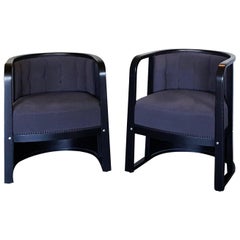 Lounge Chair design Joseph Hoffmann by Wittmann Austria Art Deco Design, 1980