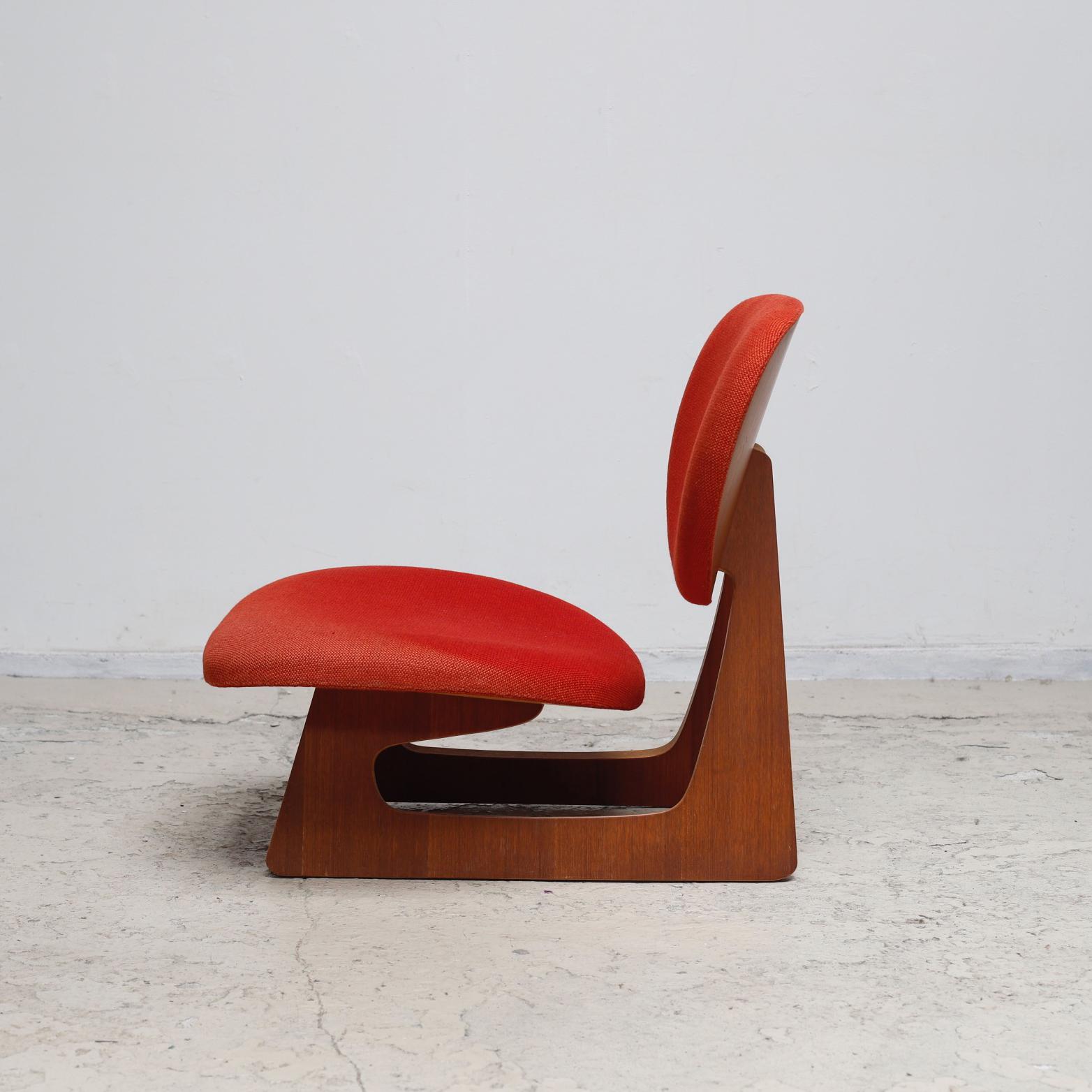 Mid-Century Modern Lounge Chair Designed by Junzo Sakakura Manufactured by Tendo Mokko, 1970s