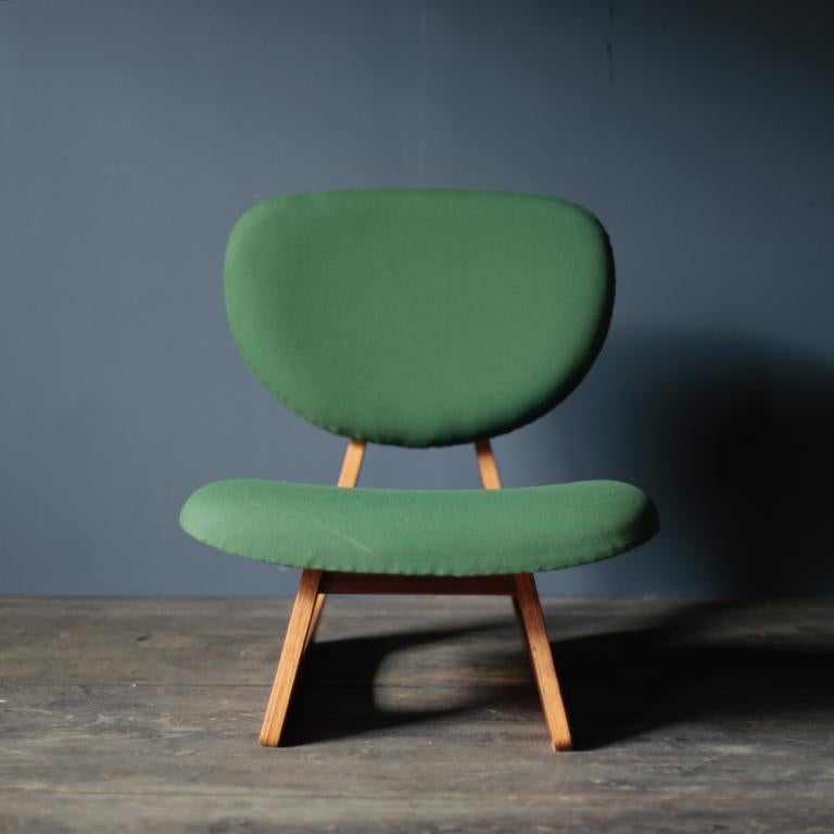 Japanese Lounge Chair Designed by Junzo Sakakura Manufactured by Tendo Mokko, 1970s