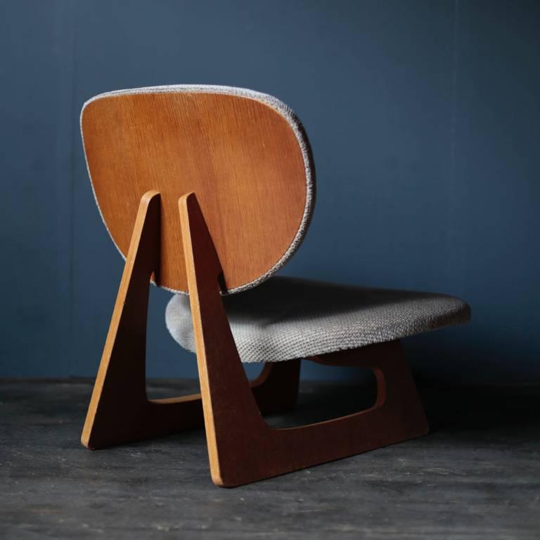 Mid-Century Modern Lounge Chair Designed by Junzo Sakakura Manufactured by Tendo Mokko in Japan