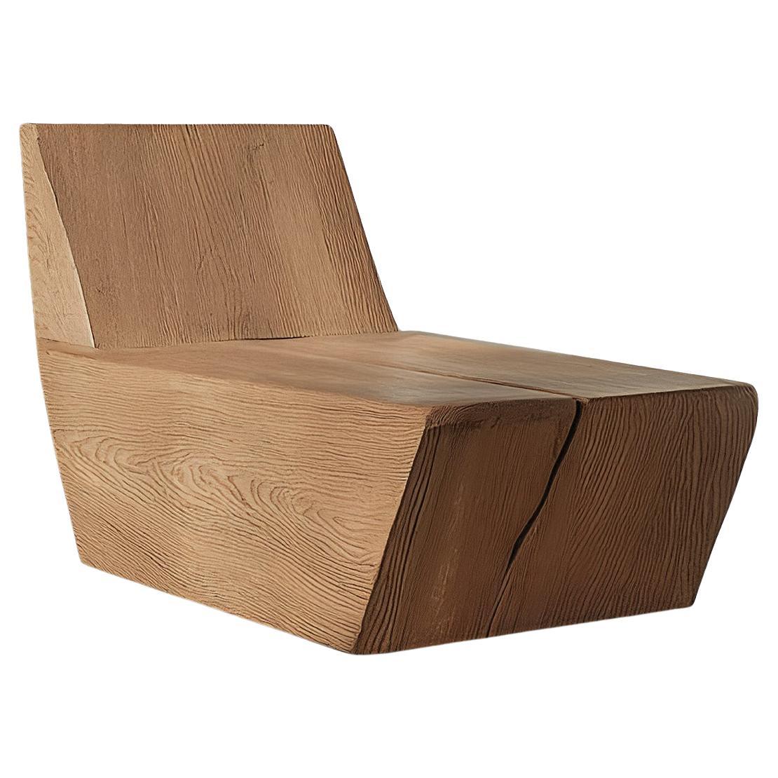 Lounge Chair Ergonomic Solid Wood Muted by Joel Escalona No47 For Sale