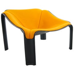 Lounge Chair F300 by Pierre Paulin 1967 for Artifort in Black and Orange