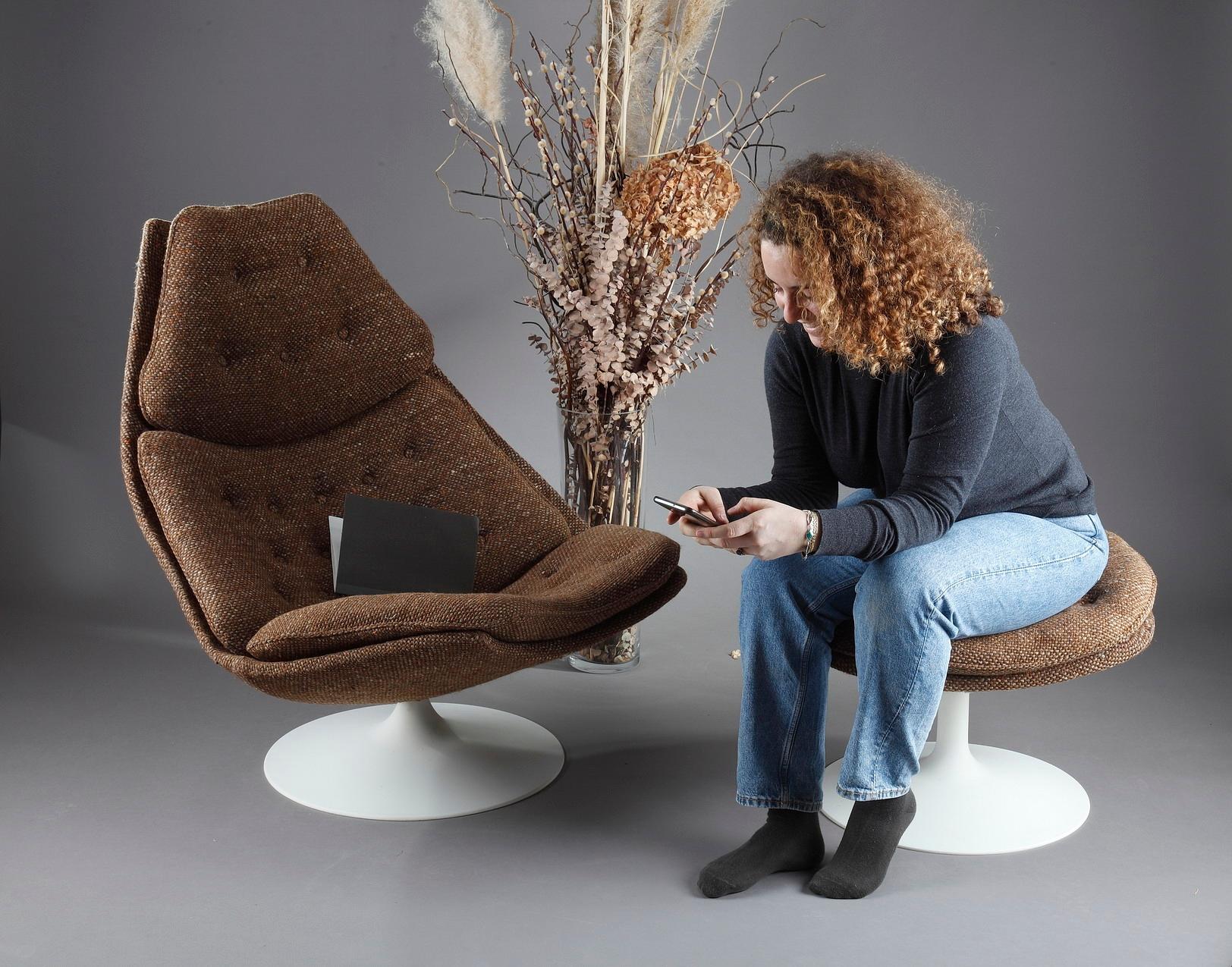 Lounge Chair F588 with Ottoman by Geoffrey Harcourt for Artifort 12