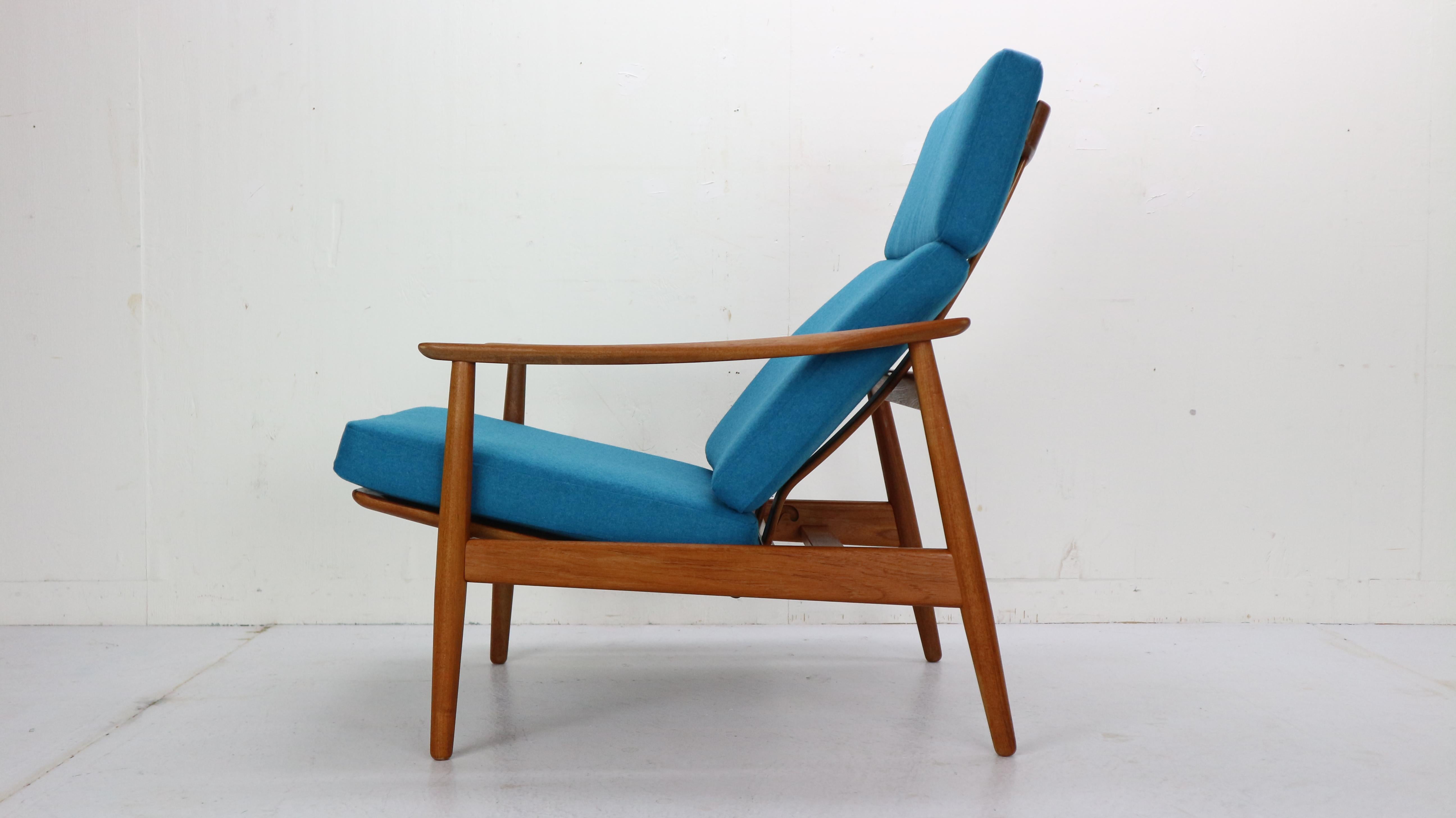 Mid-20th Century Lounge Chair FD-164 with Ottoman by Arne Vodder for France & Son, Denmark, 1960s