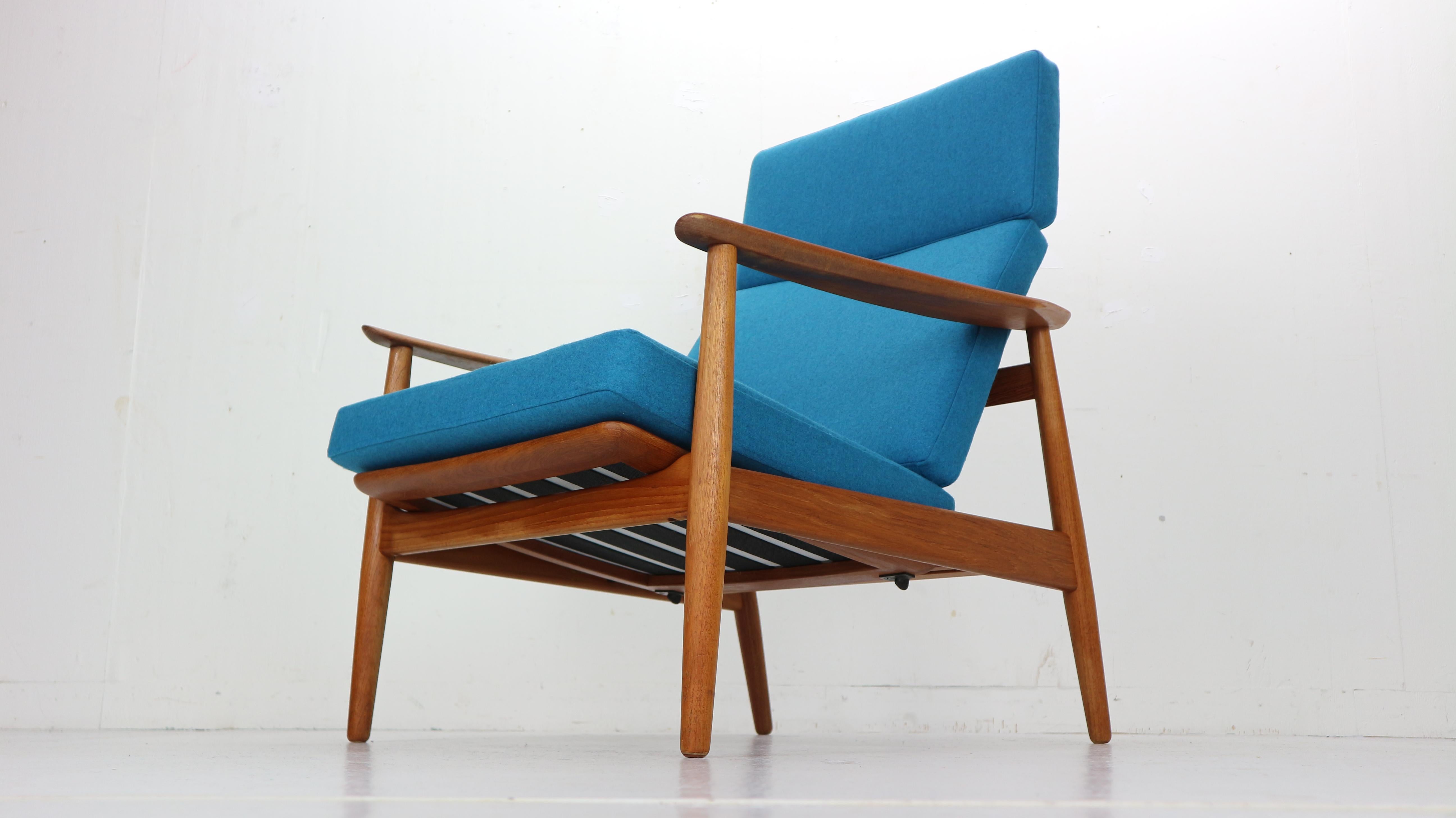 Lounge Chair FD-164 with Ottoman by Arne Vodder for France & Son, Denmark, 1960s 1