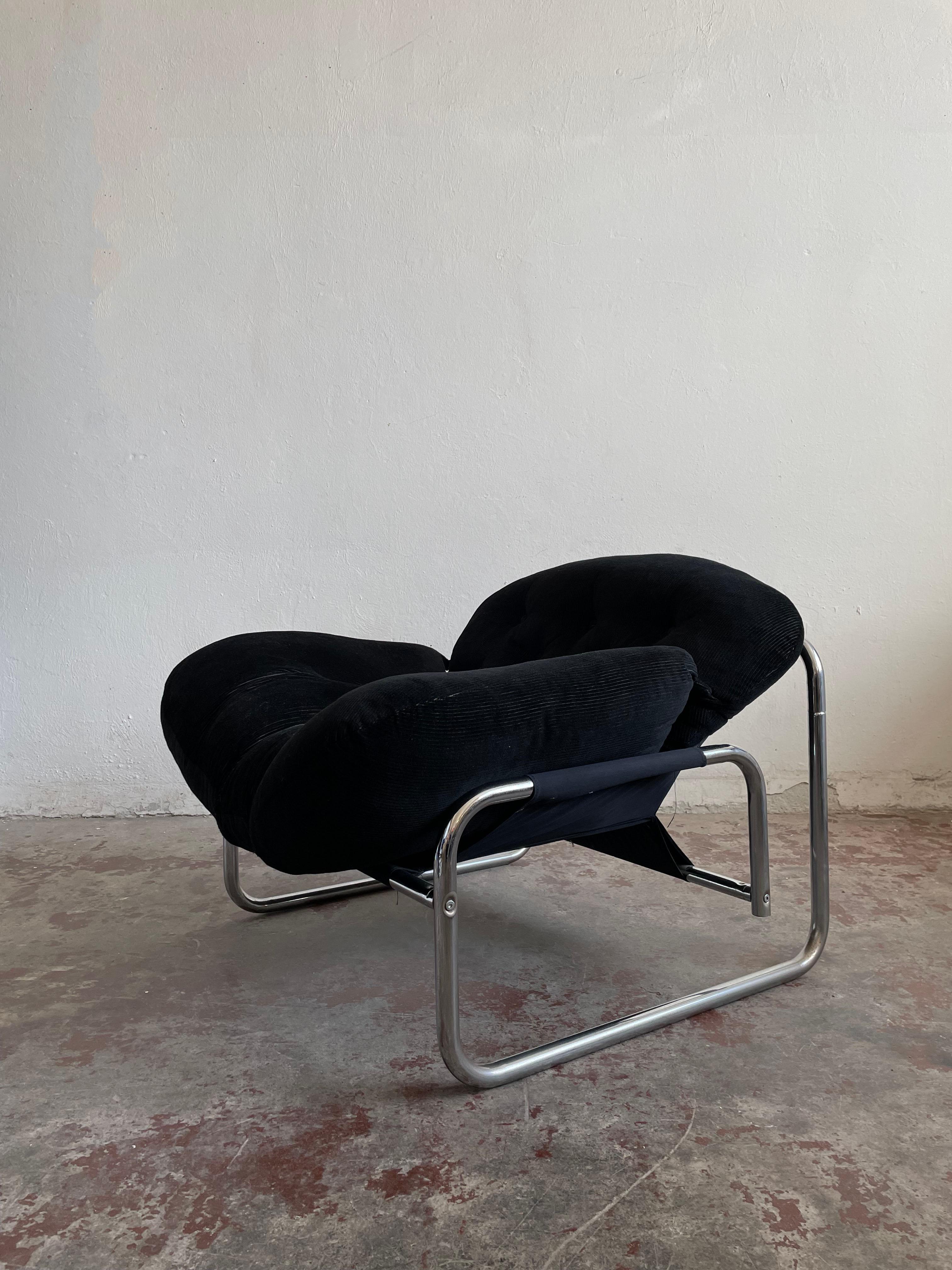 Fabric Lounge Chair from Swed Form, Sweden 1970s, Designed by Johan Bertil Häggström