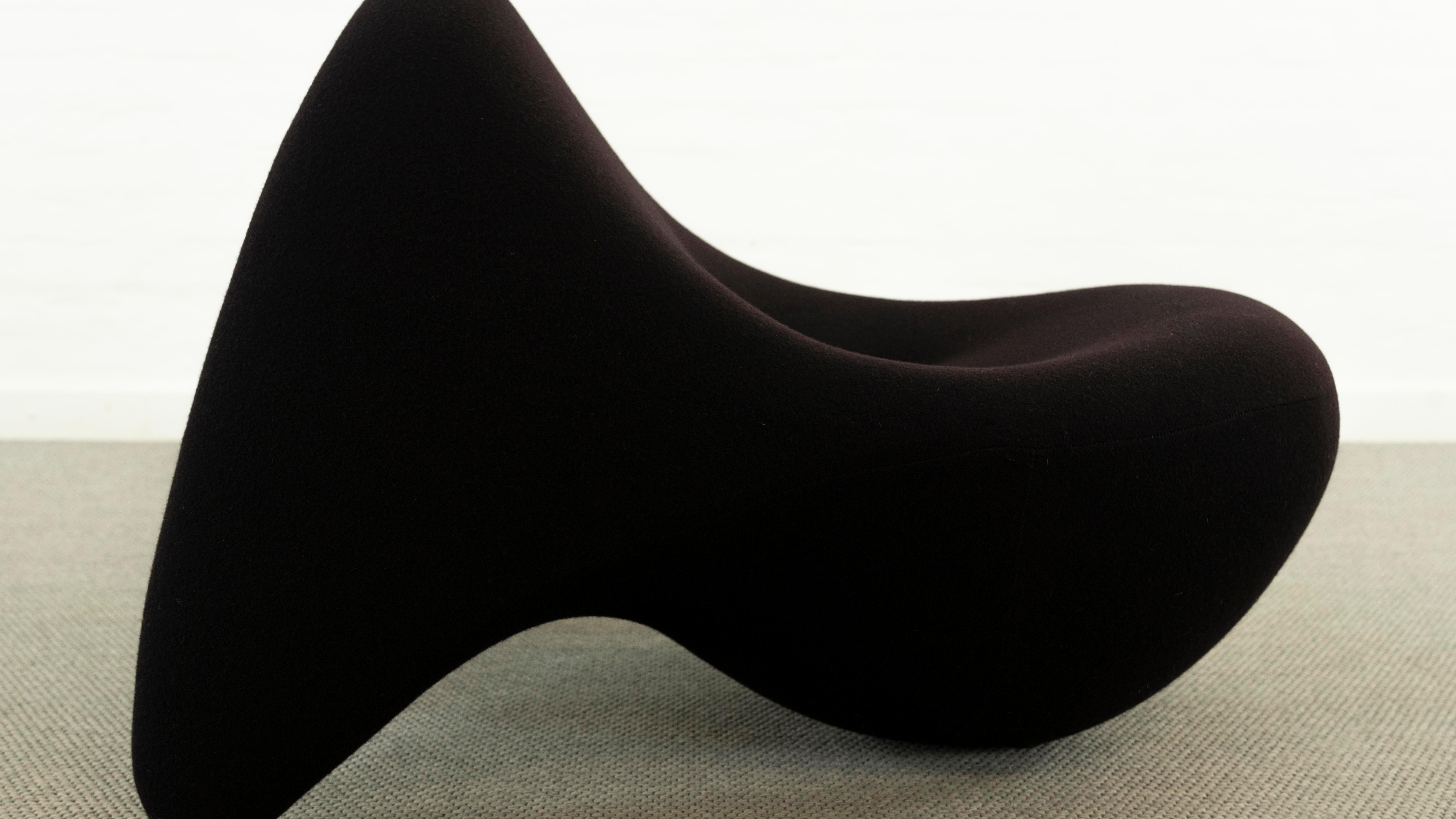 Loungesessel aus der Meeres-Kollektion von Luigi Colani mit schwarzem Stoff im Angebot 6