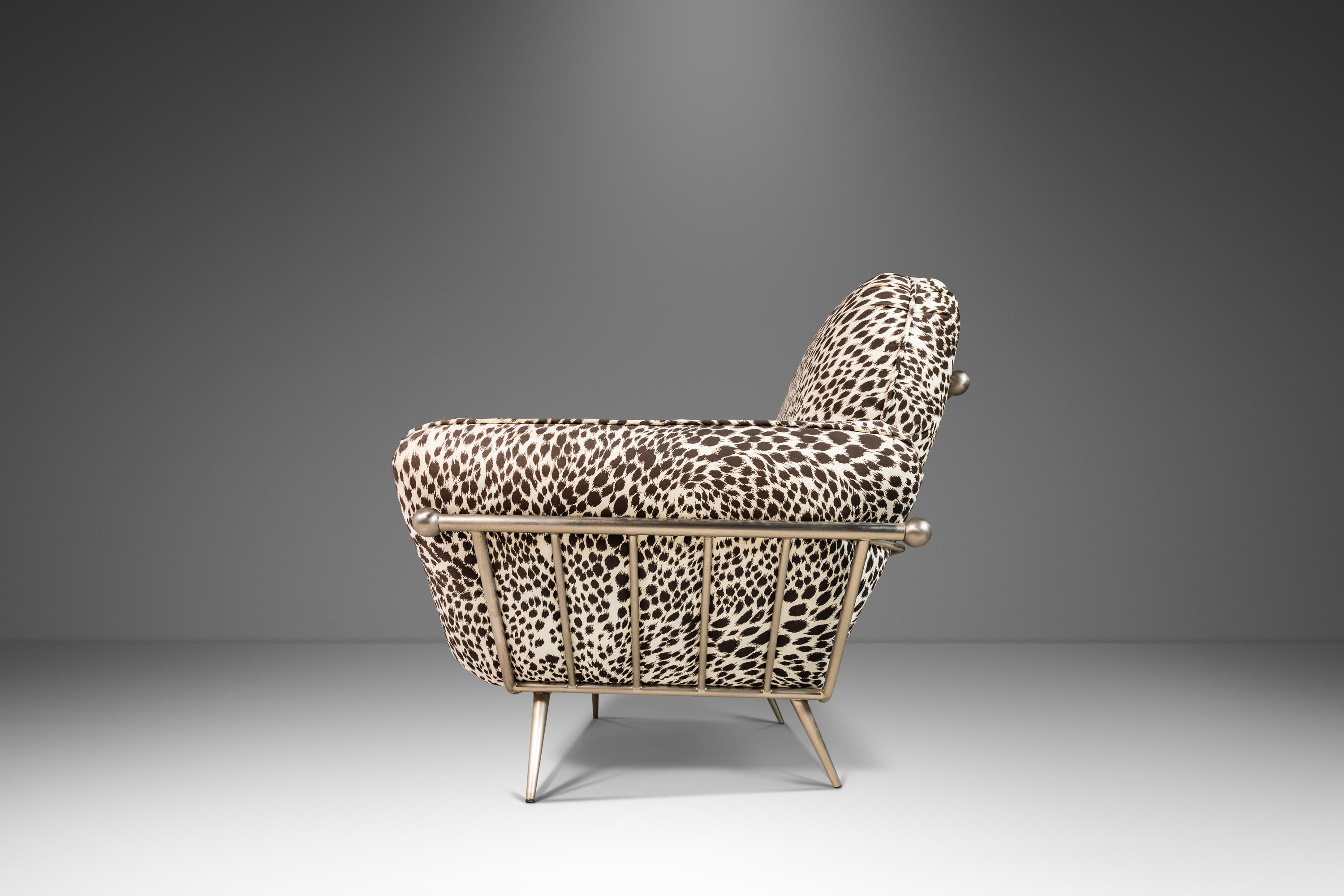 Lounge Chair in Animal Print for Carson's Attributed to Milo Baughman, c. 1980's For Sale 7