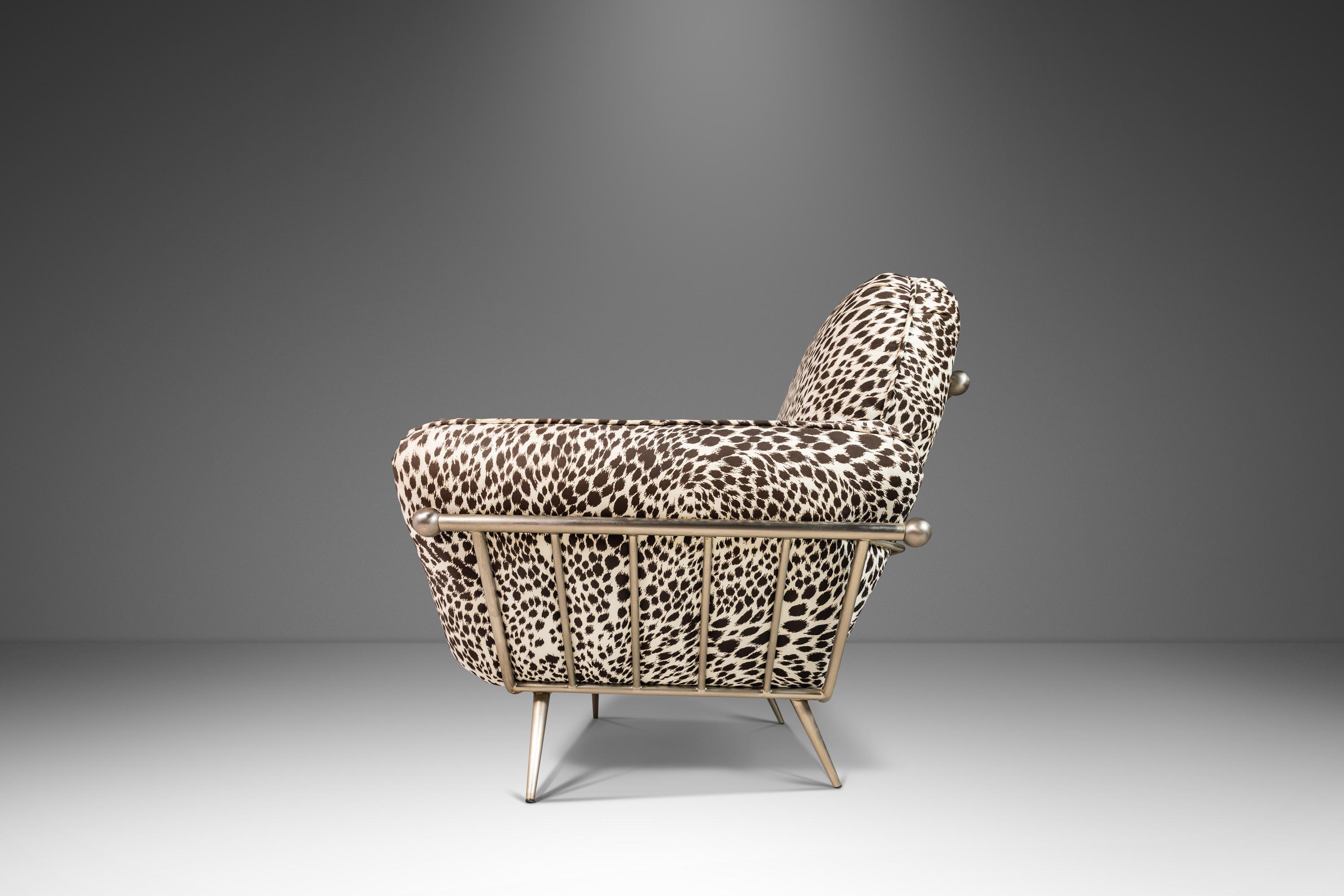 Lounge Chair in Animal Print for Carson's Attributed to Milo Baughman, c. 1980's 7