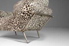 Lounge Chair in Animal Print for Carson's Attributed to Milo Baughman, c. 1980's