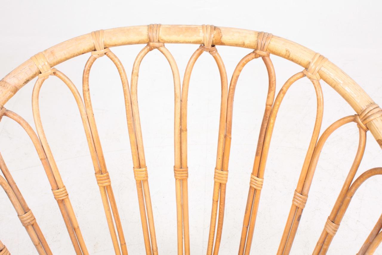 Danish Lounge Chair in Bamboo by Tove & Edvard Kindt-Larsen, 1940s