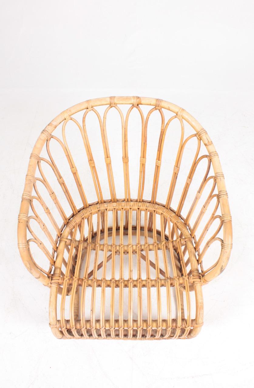 Lounge Chair in Bamboo by Tove & Edvard Kindt-Larsen, 1940s In Good Condition In Lejre, DK