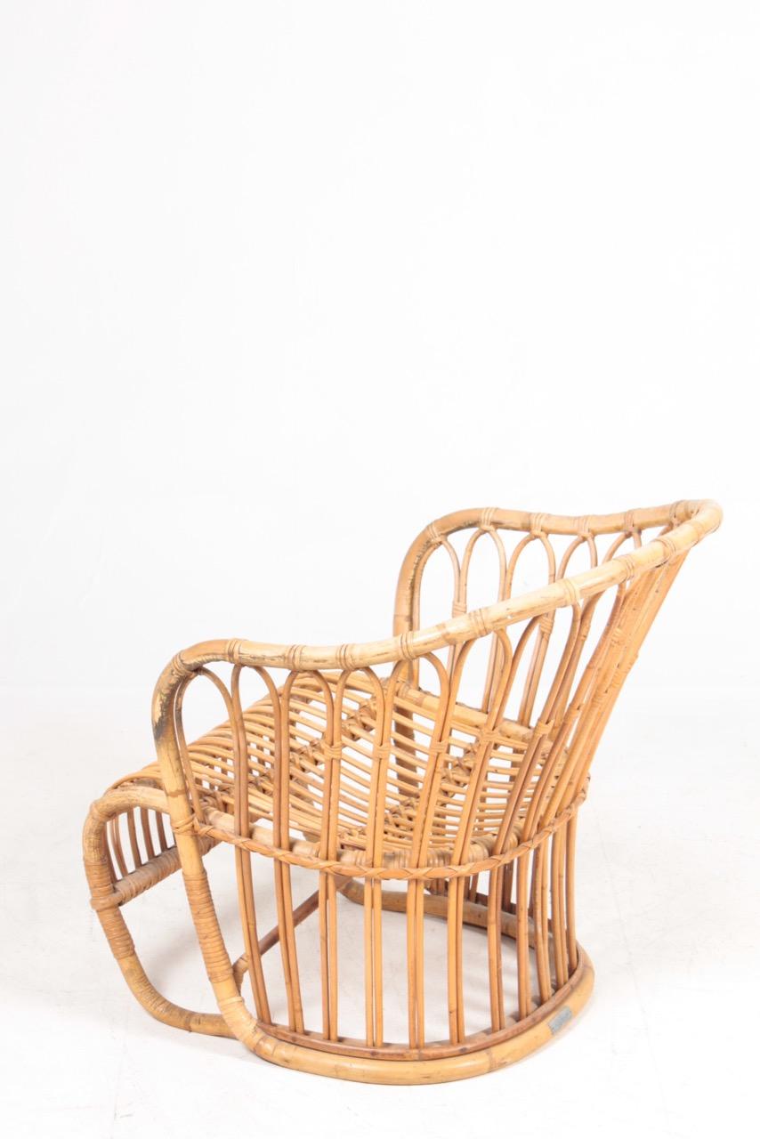 Lounge Chair in Bamboo by Tove & Edvard Kindt-Larsen, 1940s 1