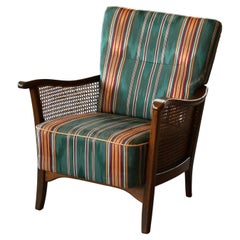 Lounge Chair in Beech and Woven Cane