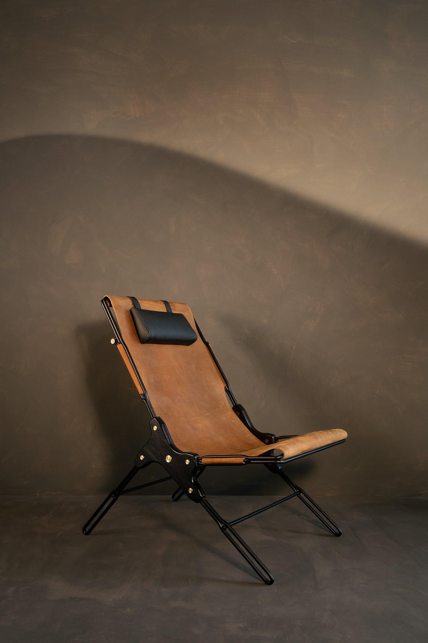 Bronze Perfidia_01 Lounge Chair Brown by ANDEAN, REP by Tuleste Factory For Sale