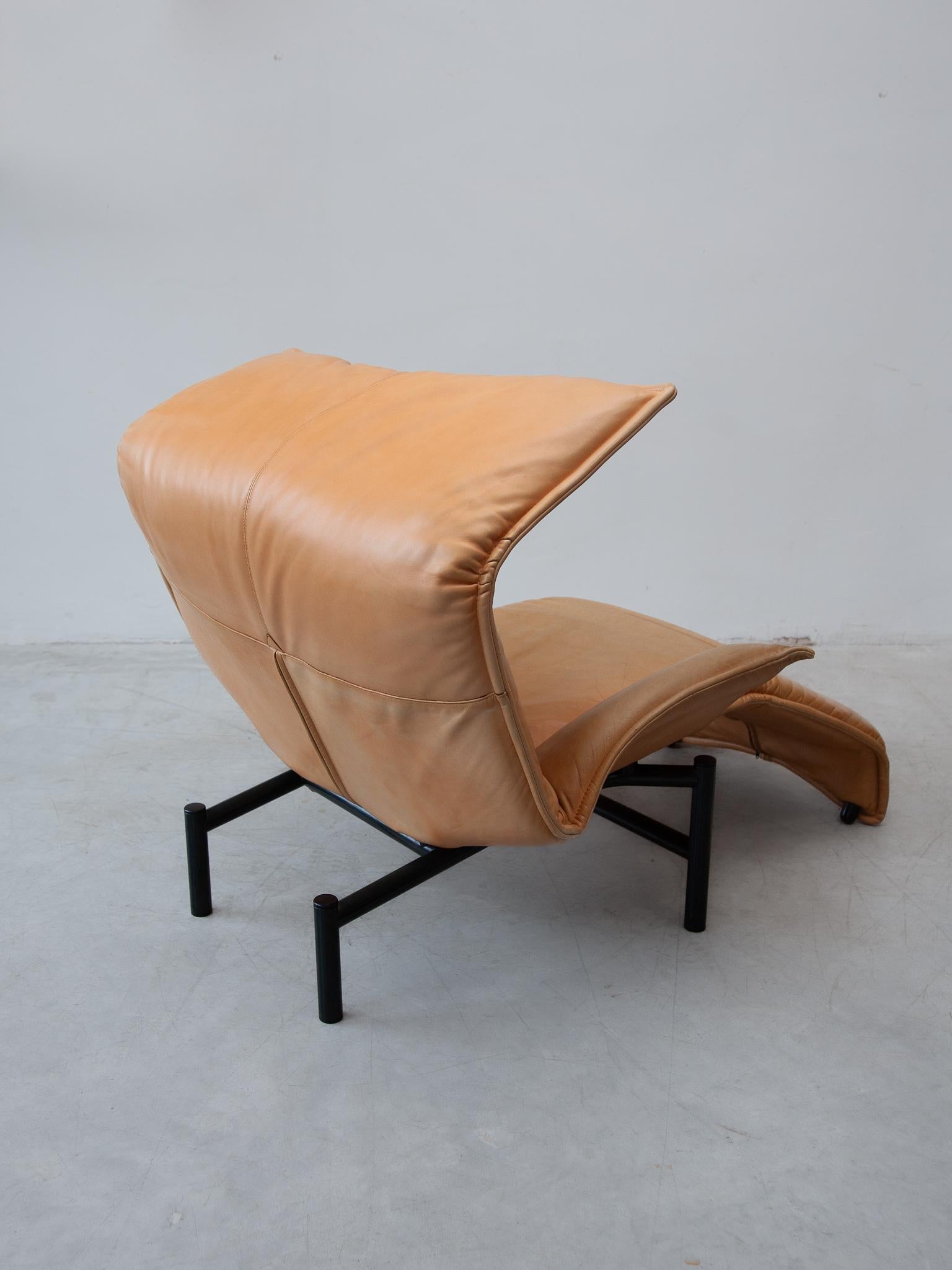 Lounge Chair in Camel Leather design by Vico Magistretti for Cassina, 1980 1