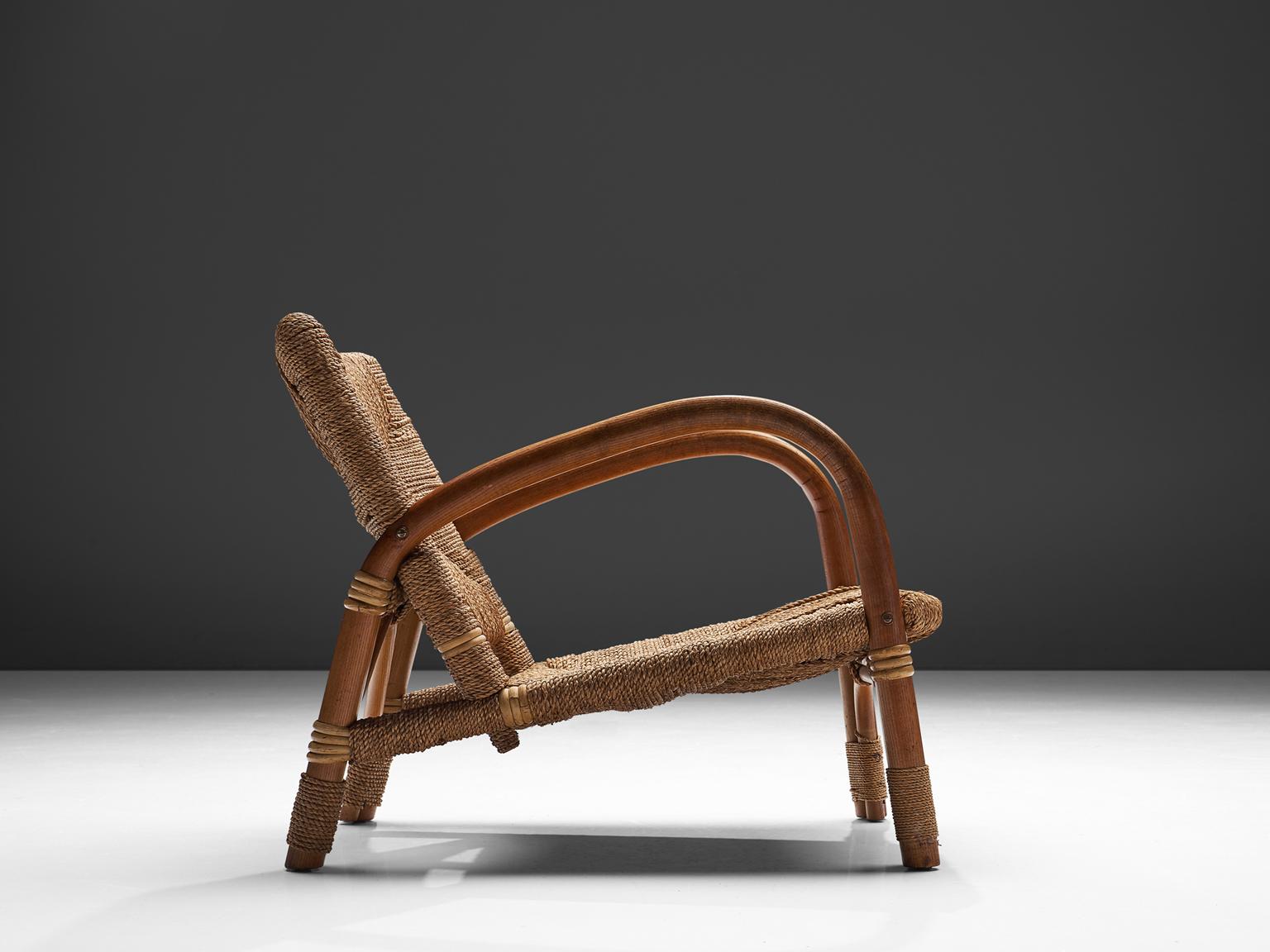 Dutch Lounge Chair in Cane and Beech