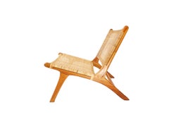 Lounge Chair in Cane and Solid Wood, Brazilian & Midcentury Style, Modern