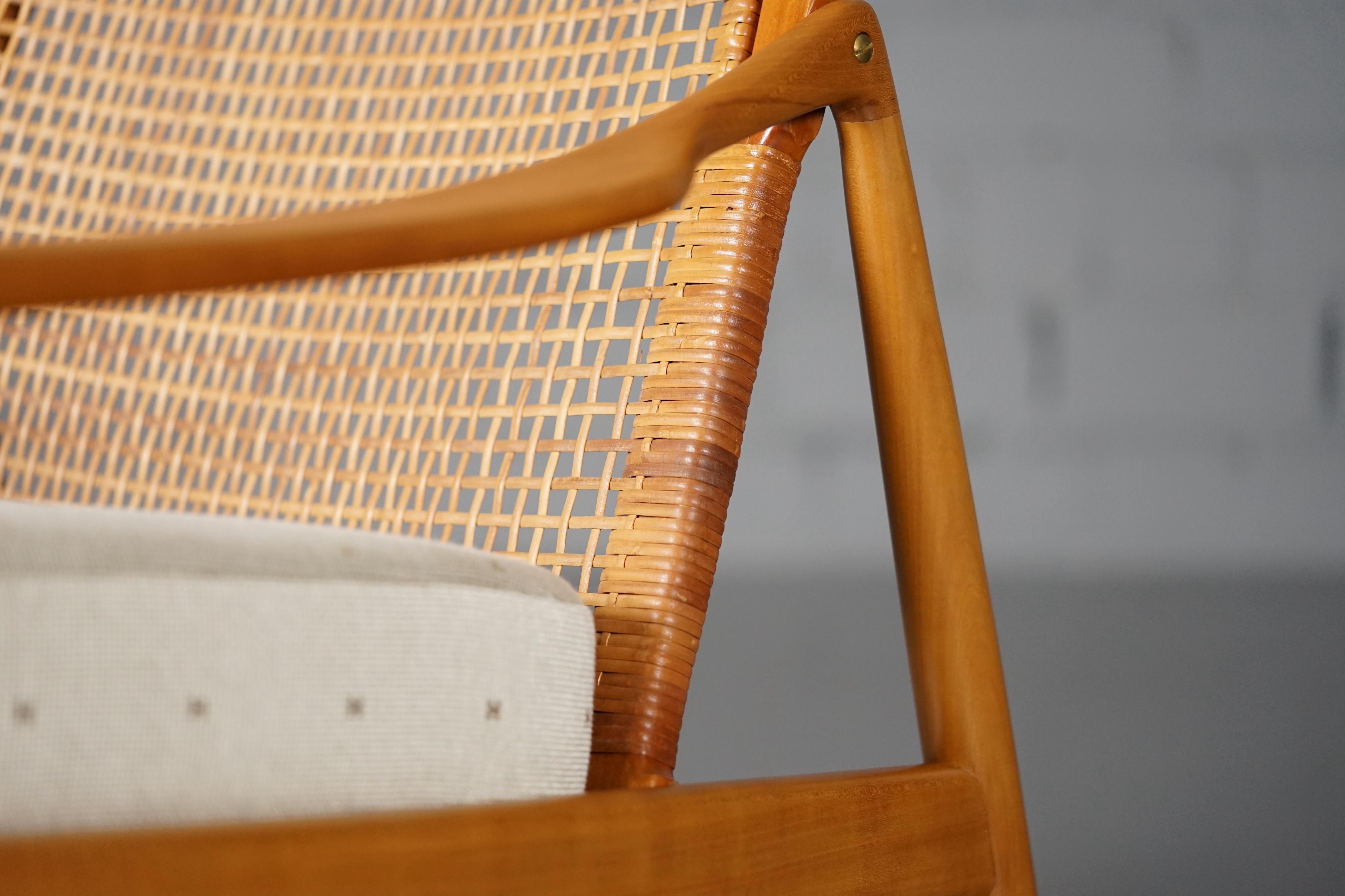 Lounge Chair in Hermès Upholstery by Hartmut Lohmeyer for Wilkhahn, 1950s For Sale 2