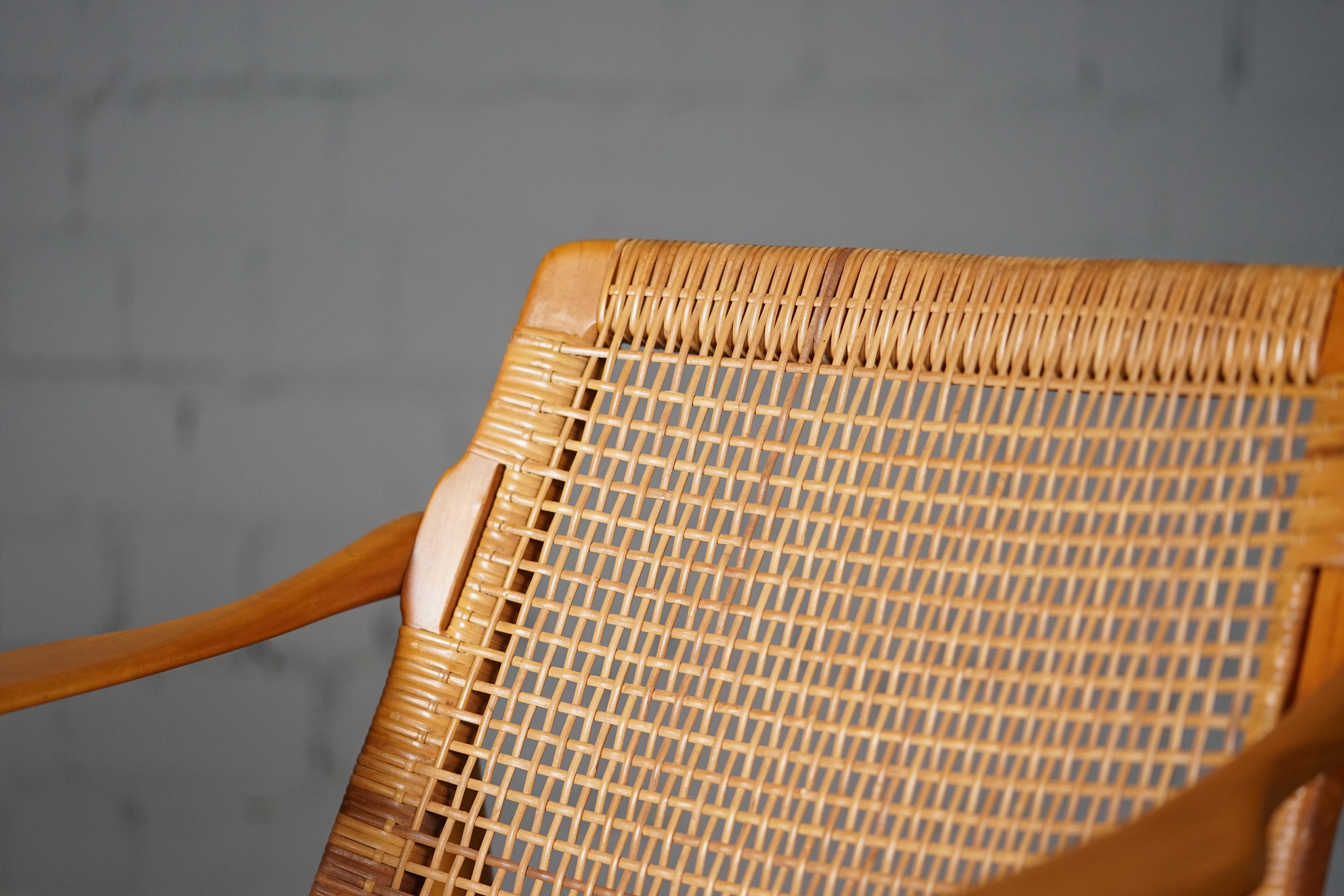 Lounge Chair in Hermès Upholstery by Hartmut Lohmeyer for Wilkhahn, 1950s For Sale 4