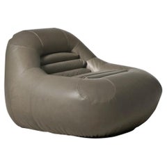 Lounge Chair in Leather by De Pas, D’Urbino & Lomazzi for BBB Bonacina