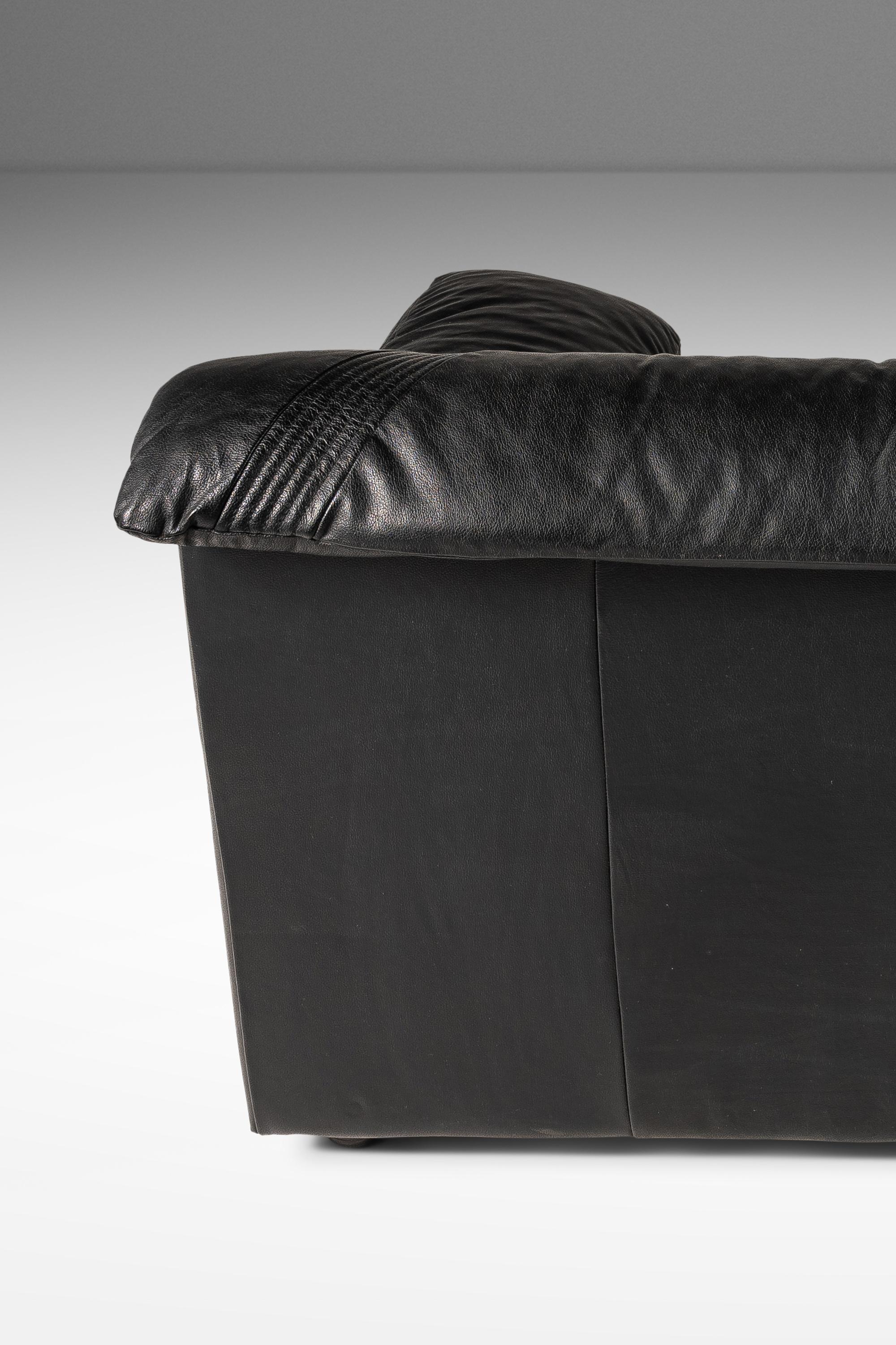 Sedia da salotto in pelle di Natuzzi Attribuita a Pierluigi Cerri, Italia, anni '90 in vendita 7