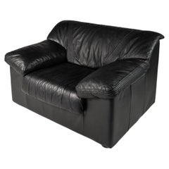 Lounge Chair in Leather by Natuzzi Attributed to Pierluigi Cerri, Italy, 1990's