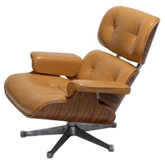 Lounge Chair in Leather, Charles and Ray Eames, 1980s