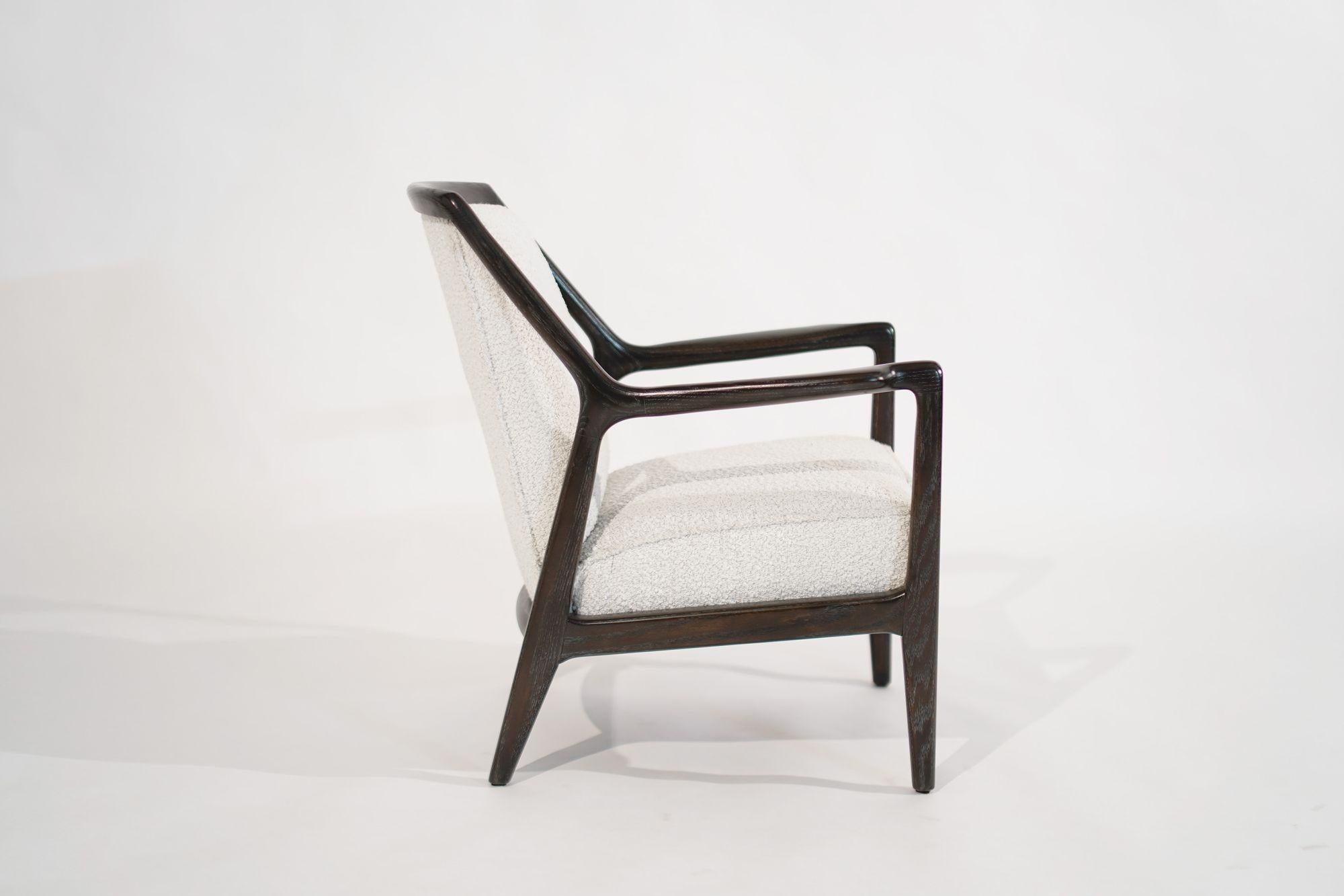 Mid-Century Modern Lounge Chair in Limed Oak by Jack Van Der Molen, C. 1950s For Sale