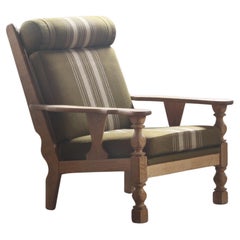 Chaise longue en Oak attribuée à Henning Kjærnulf