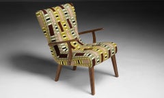 Lounge Chair in Pierre Frey, Denmark circa 1950