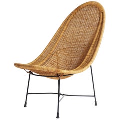 Lounge Chair in Rattan "Stora Kraal" by Kerstin Hörlin-Holmquist for NK, Sweden