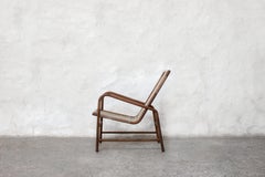 Lounge Chair in Rosewood with Woven Seat in Rope Handmade by Studio Mumbai