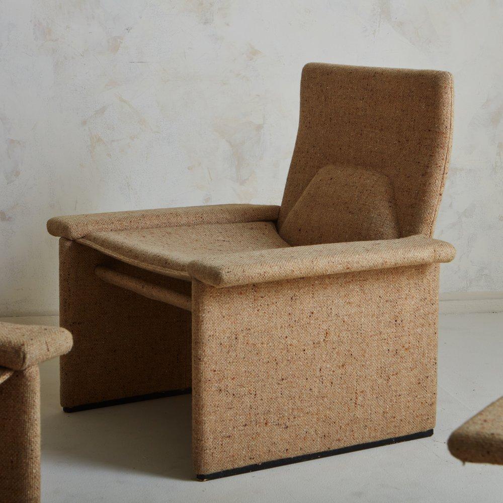 Post-Modern Lounge Chair in Taupe Tweed by Matteo Grassi, Italy 1990s, 2 Available