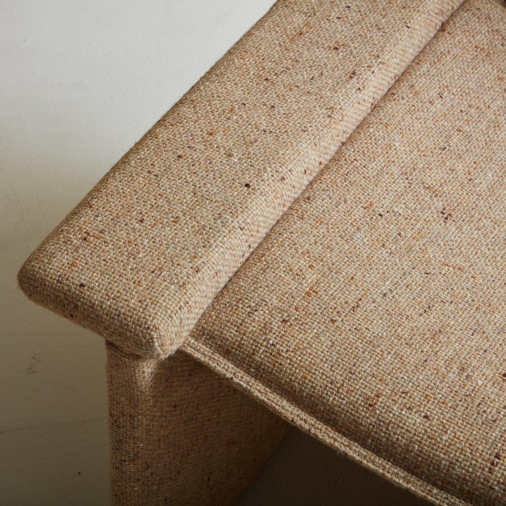 Late 20th Century Lounge Chair in Taupe Tweed by Matteo Grassi, Italy 1990s, 2 Available
