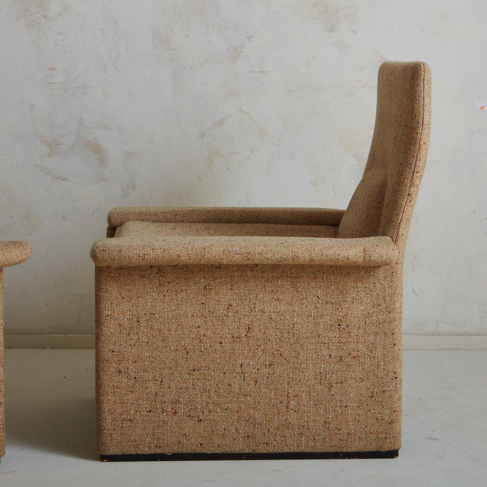 Lounge Chair in Taupe Tweed by Matteo Grassi, Italy 1990s, 2 Available 1