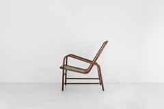 Lounge Chair in Teak with Woven Seat in Rope Handmade by Studio Mumbai