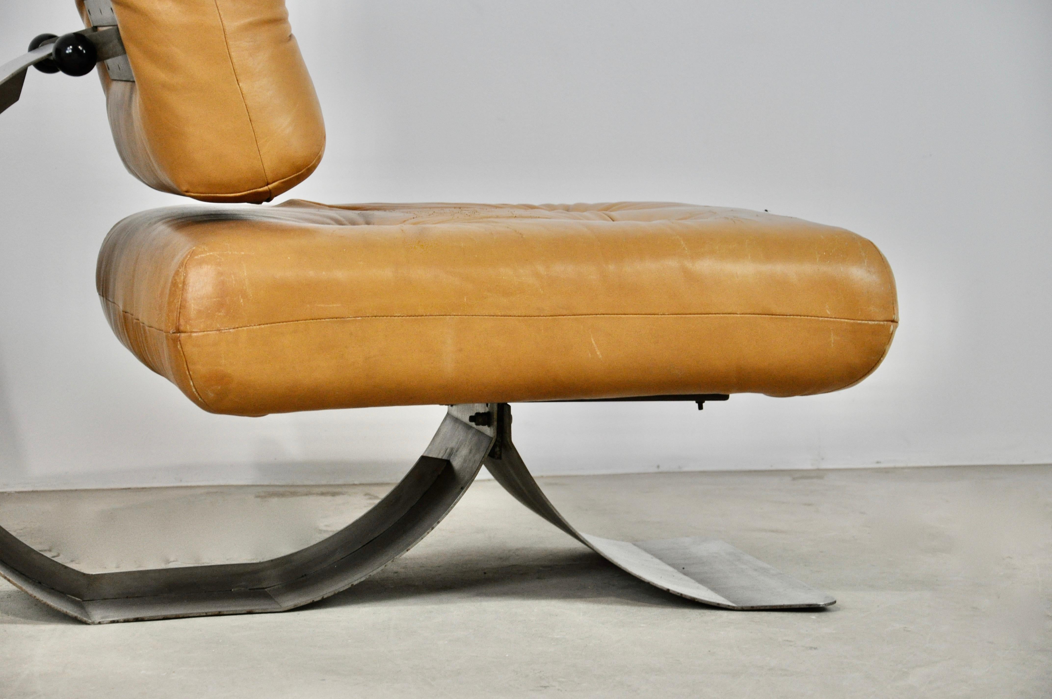 Brazilian Lounge Chair in the Style of Oscar Niemeyer, 1970s