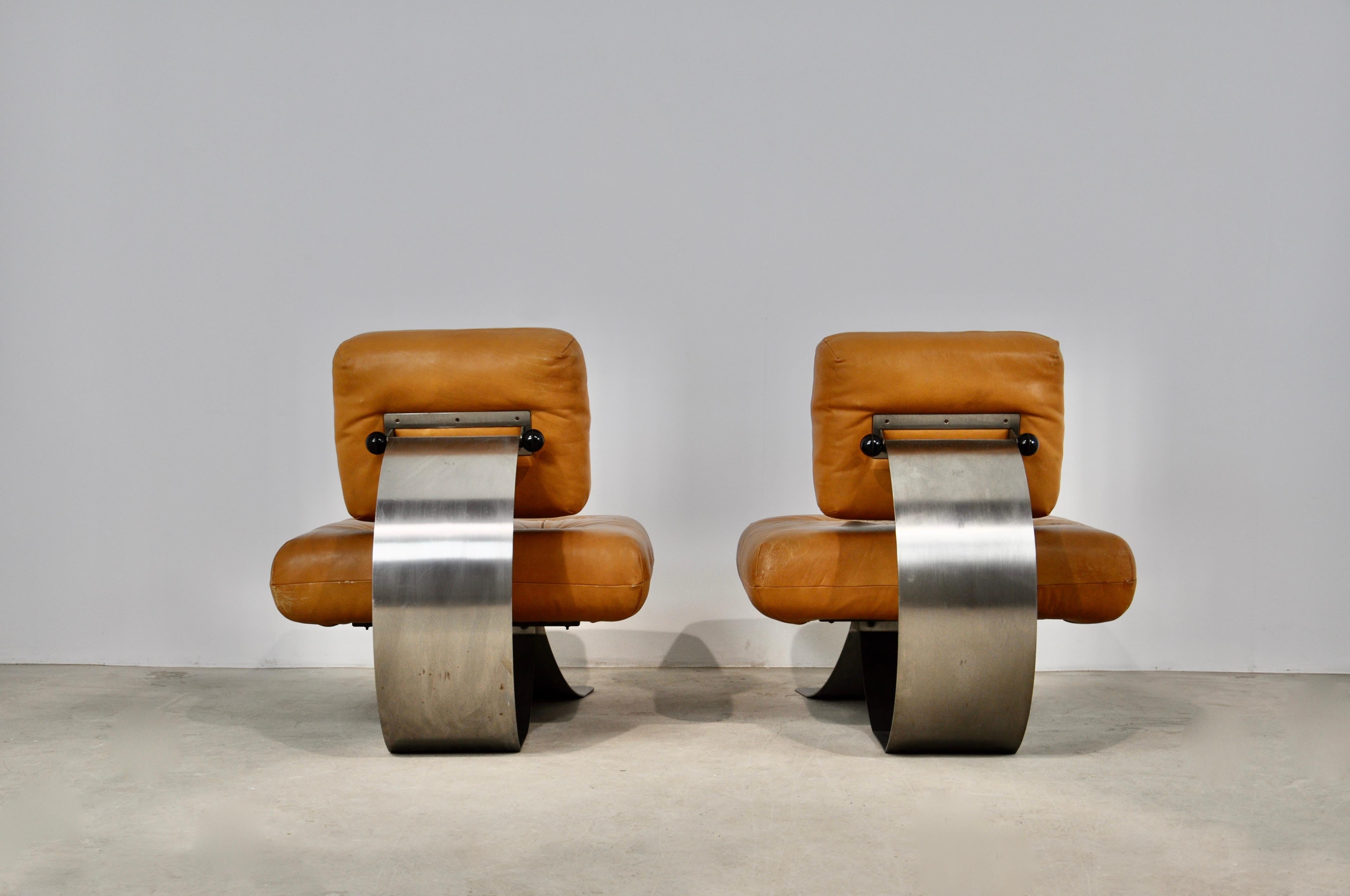 Aluminum Lounge Chair in the Style of Oscar Niemeyer, 1970s
