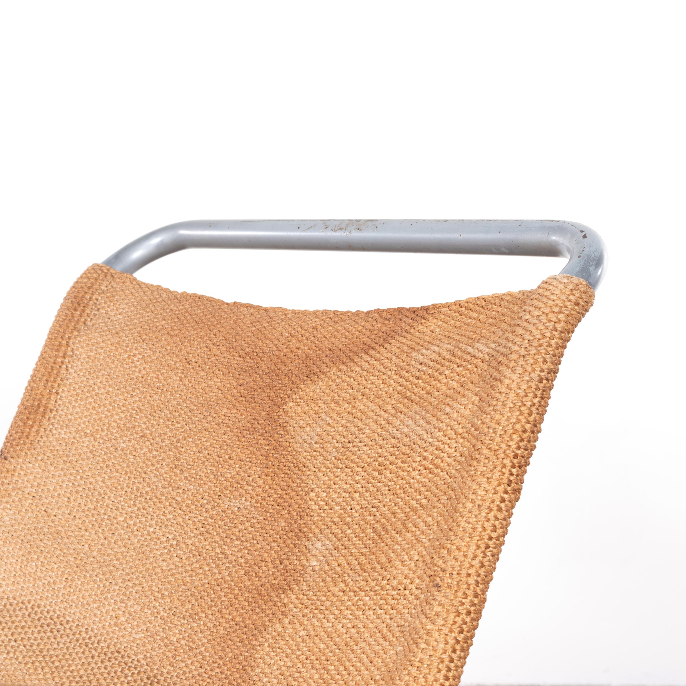 Lounge Chair in Tube Steel and Burlap by Bas Van Pelt, Netherlands 5