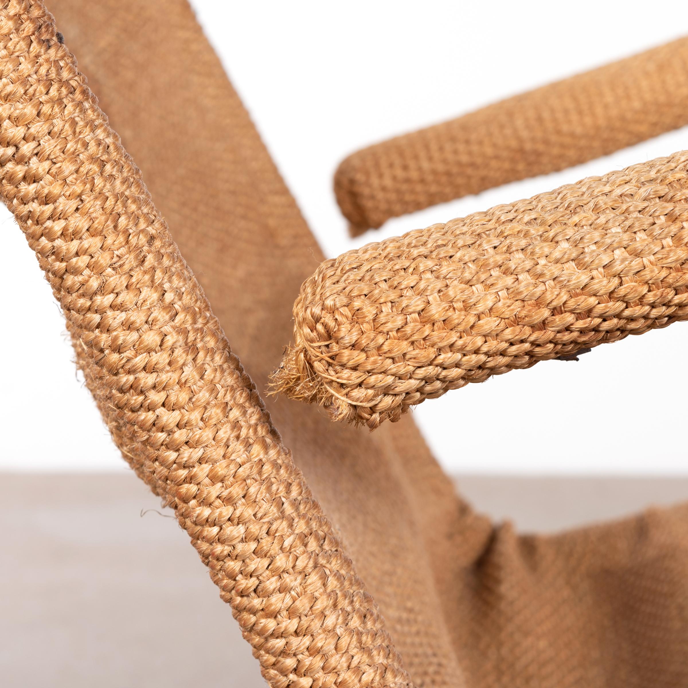 Lounge Chair in Tube Steel and Burlap by Bas Van Pelt, Netherlands 10