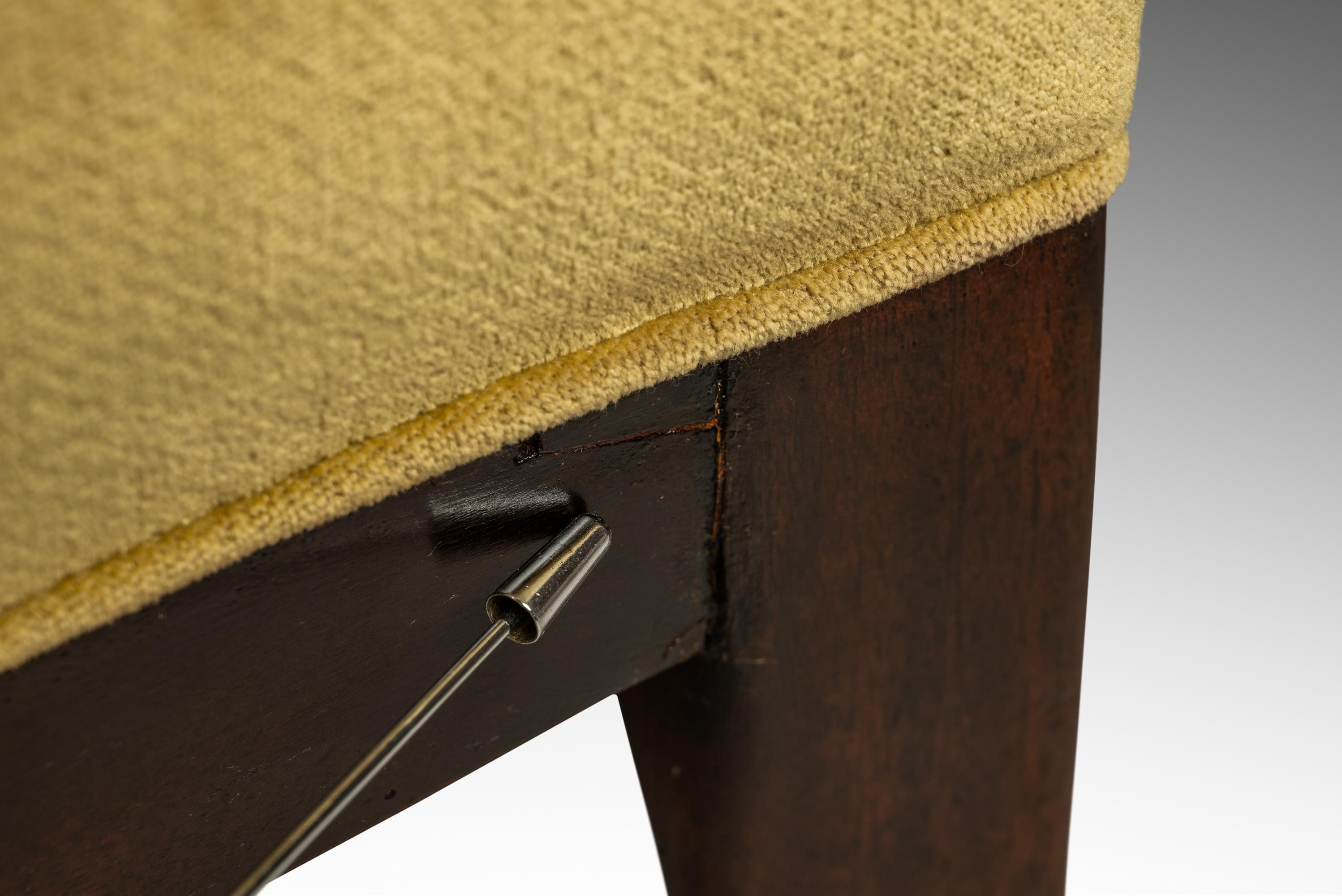 Loungesessel aus Nussbaumholz und Original-Stoff nach Harvey Probber, Usa, ca. 1970er Jahre im Angebot 7