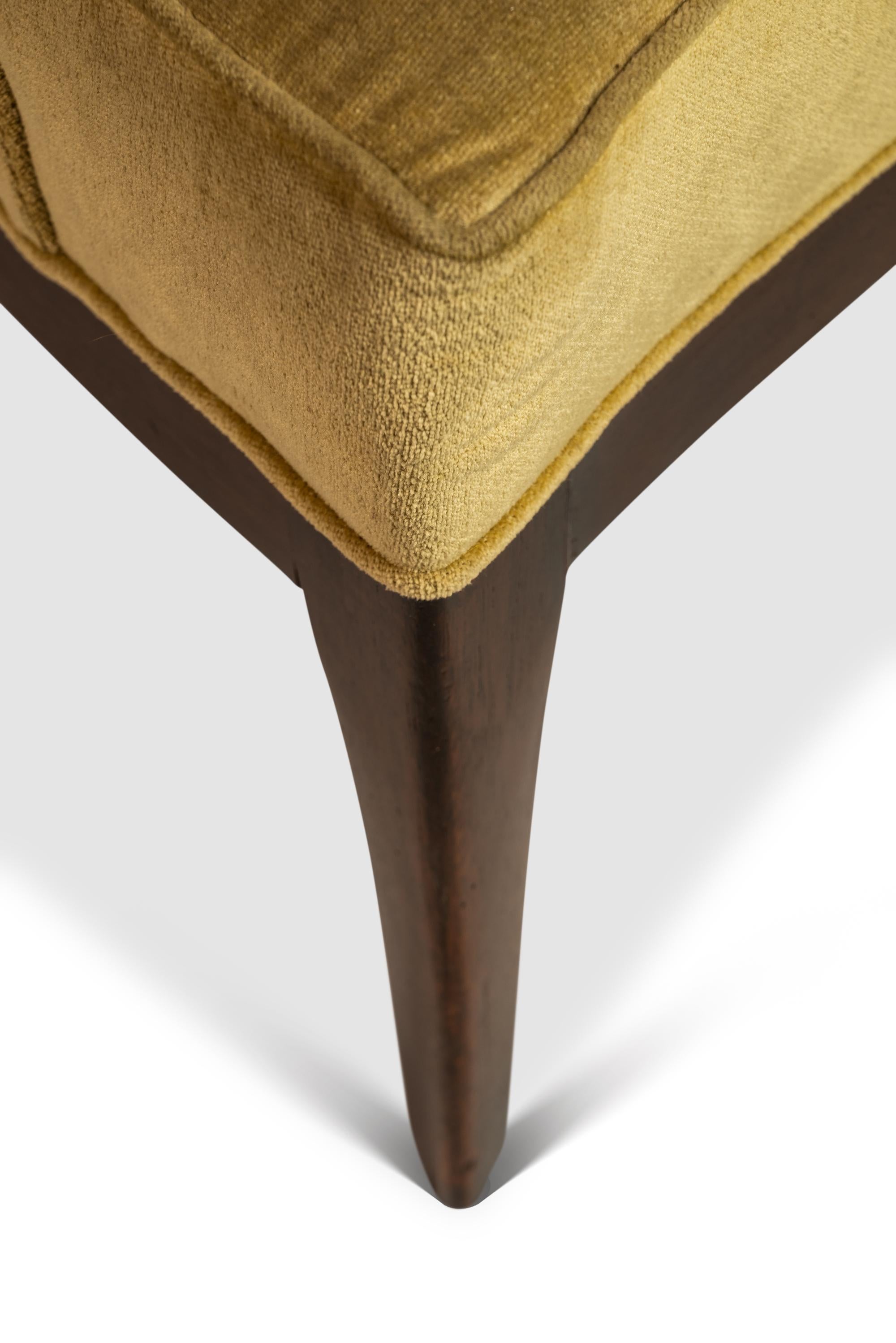 Loungesessel aus Nussbaumholz und Original-Stoff nach Harvey Probber, Usa, ca. 1970er Jahre im Angebot 9