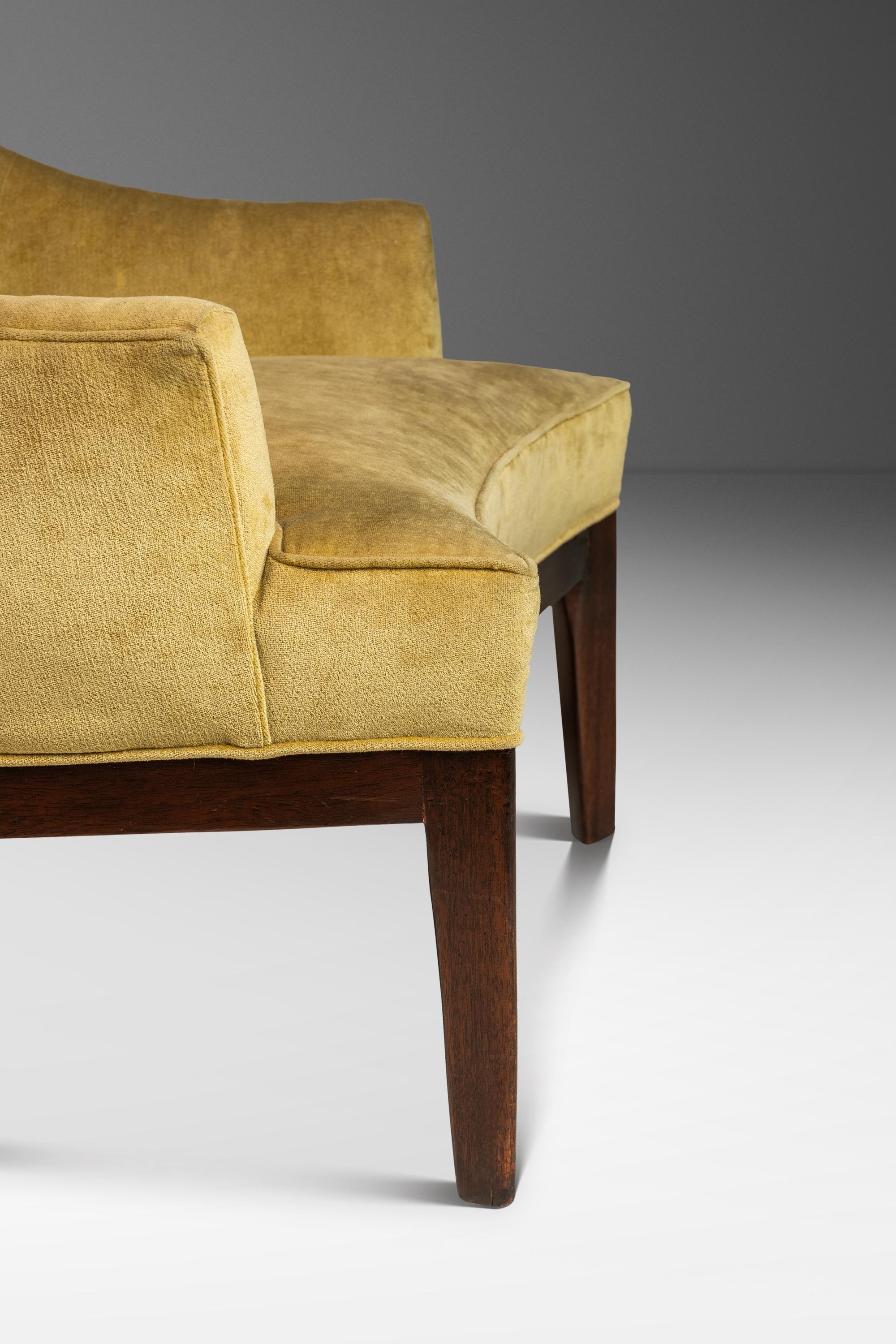 Loungesessel aus Nussbaumholz und Original-Stoff nach Harvey Probber, Usa, ca. 1970er Jahre im Angebot 10