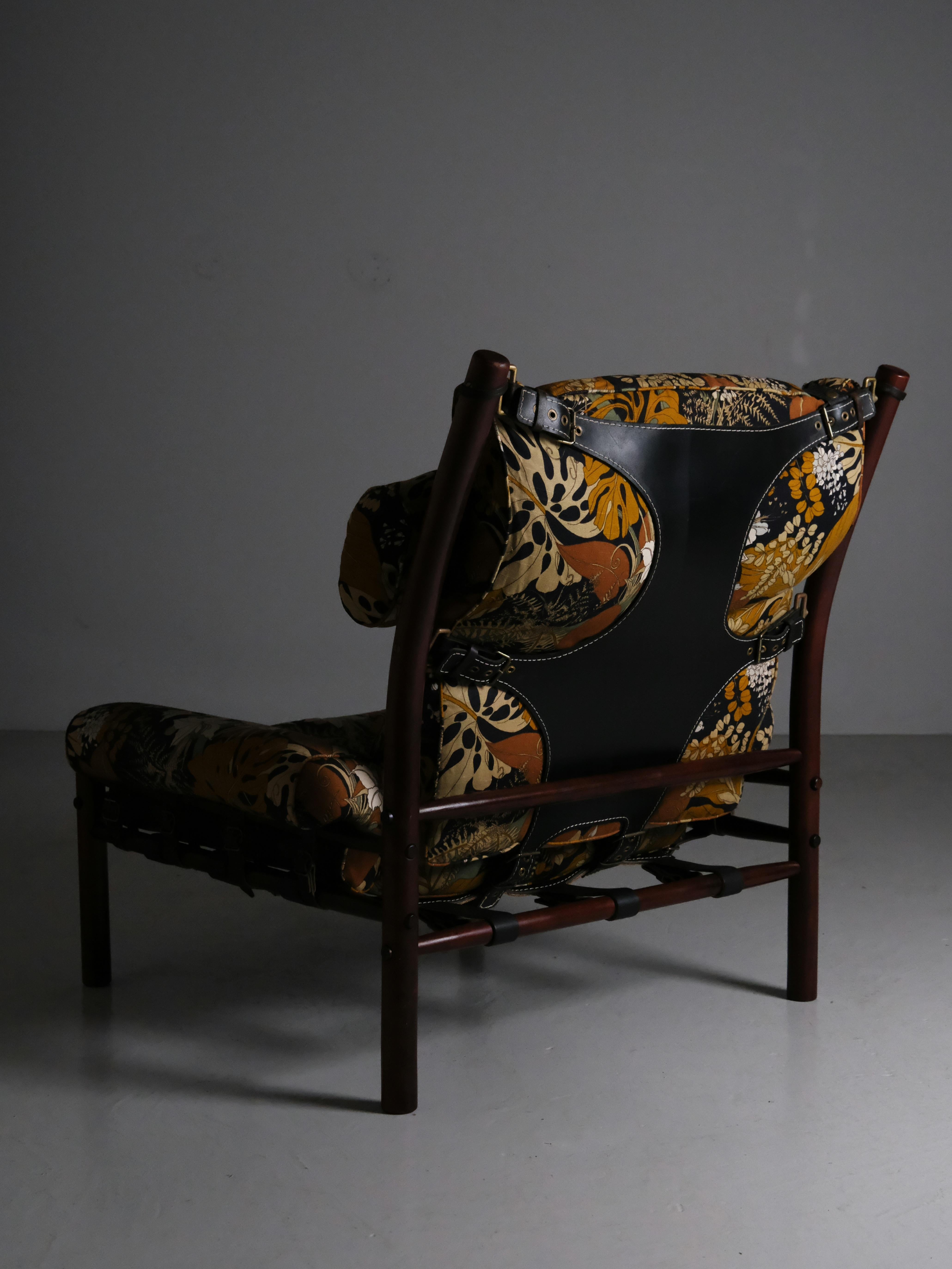Leather Lounge chair 'Inca' by Arne Norell, Sweden, 1970s For Sale