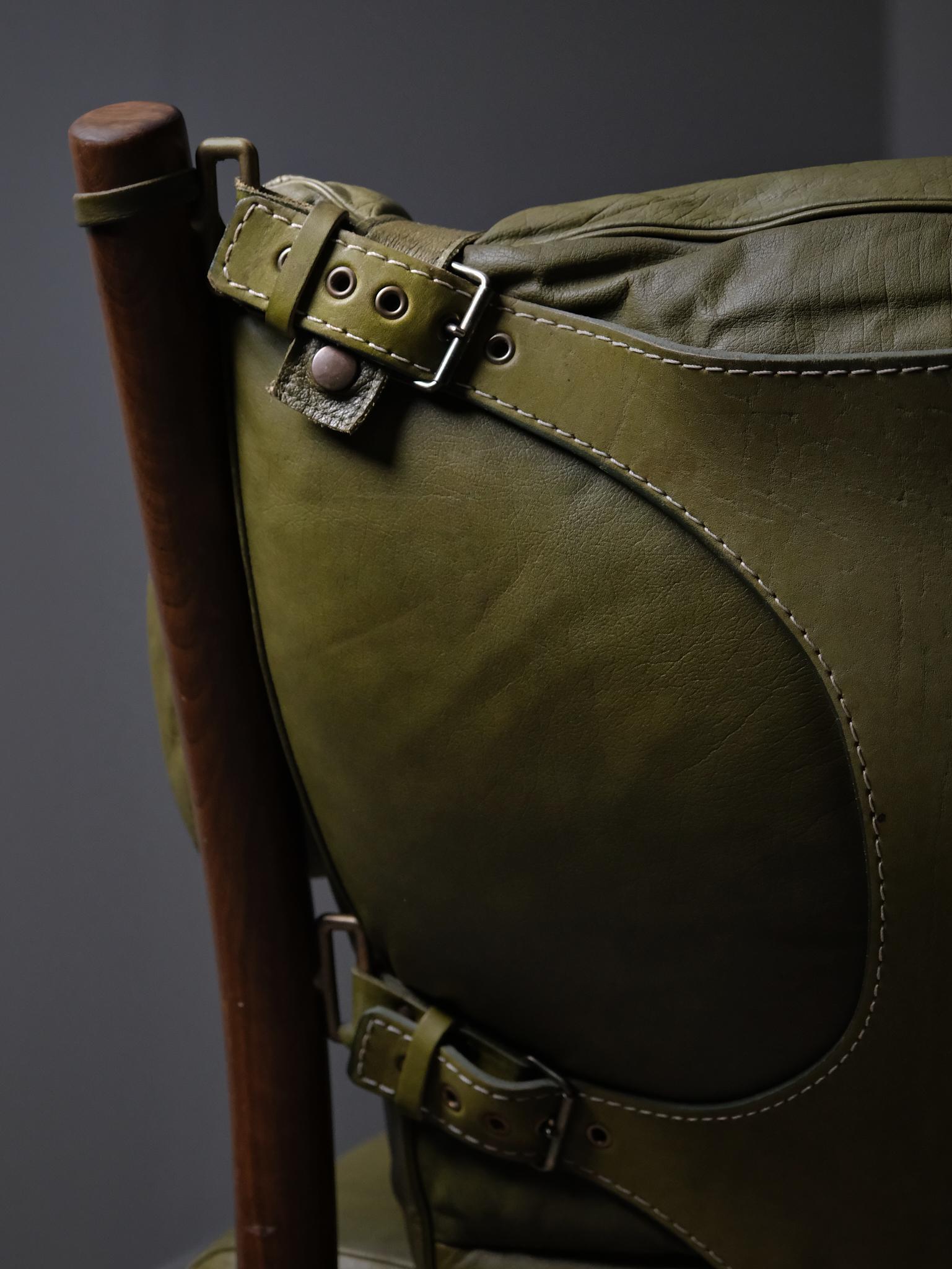 Pelle Sedia da salotto 'Inca' di Arne Norells, Svezia, anni '70 in vendita