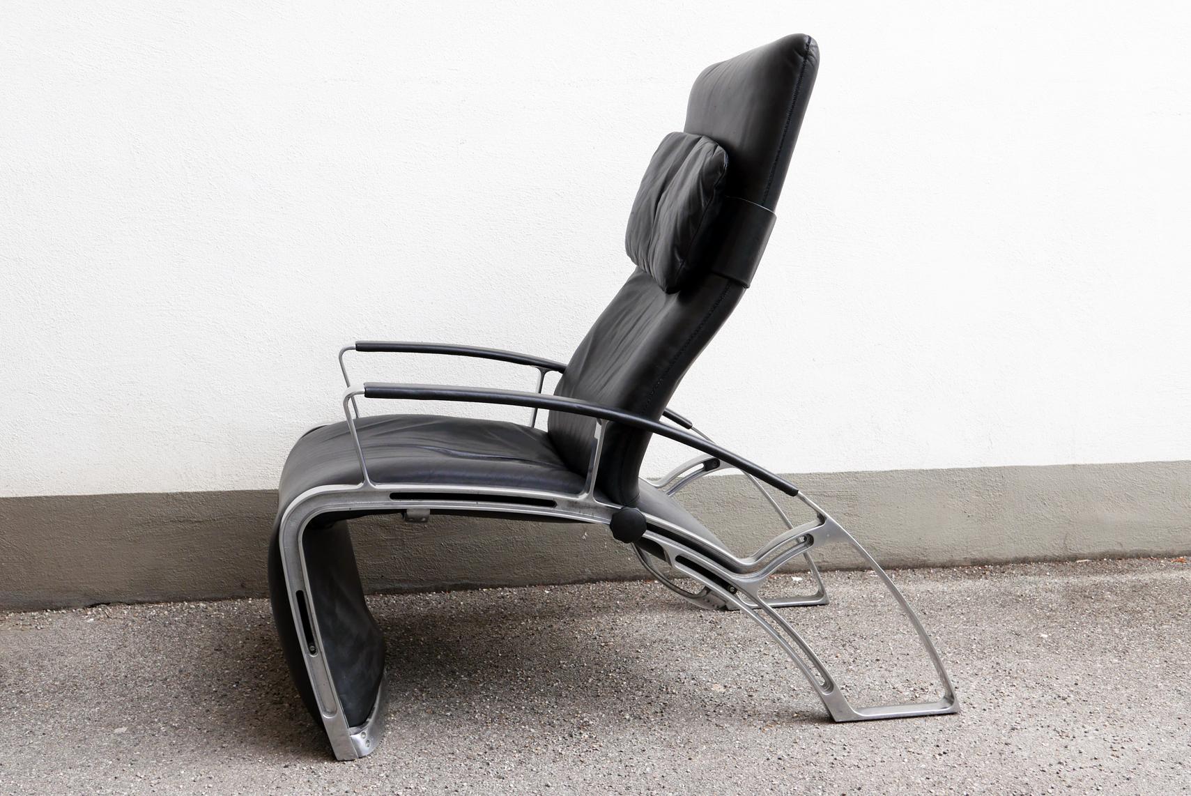 Lounge Chair IP84S by Ferdinand A. Porsche for Interprofil Germany 1984 In Good Condition In Munich, DE