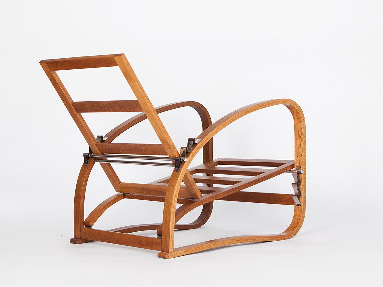 20th Century Lounge Chair Jindrich Halabala H-70 Czech Design 1930s